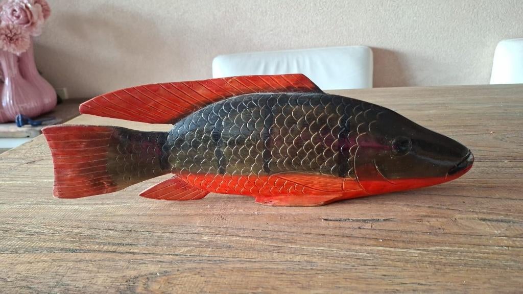 Houten Koi karper, Ophalen of Verzenden