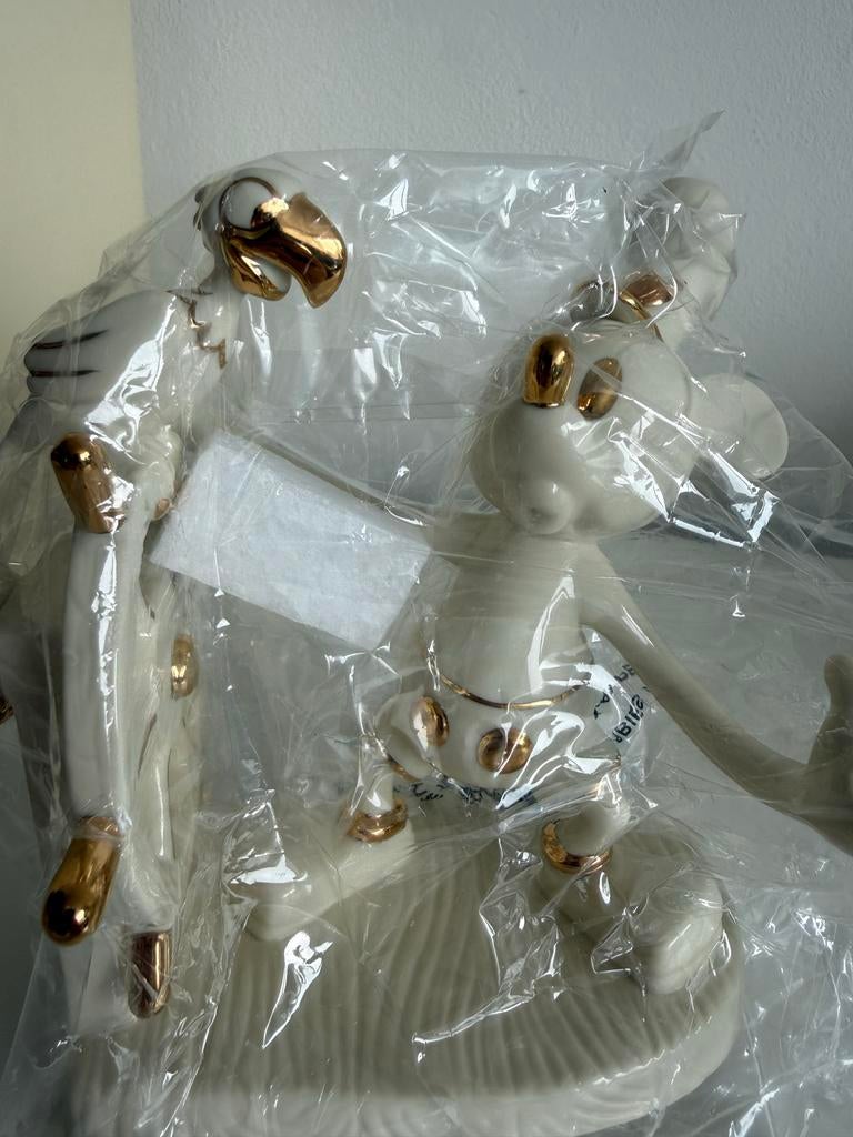 Lenox Steamboat Willie 24K Goud Beeldje Disney Collectie, Ophalen, Mickey Mouse, Zo goed als nieuw, Beeldje of Figuurtje