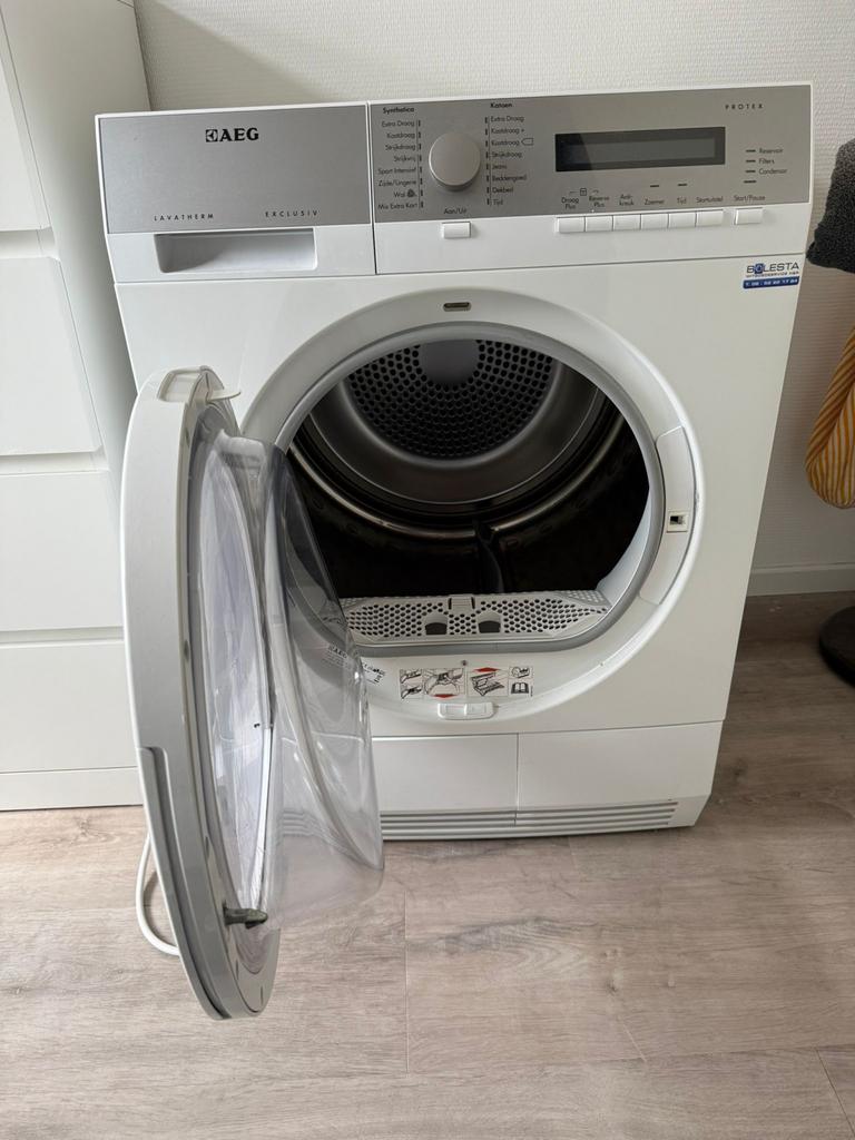AEG LAVATHERM EXCLUSIV 8 KG WARTMEPOMPDROGER, Ophalen, Gebruikt, 8 tot 10 kg, 85 tot 90 cm