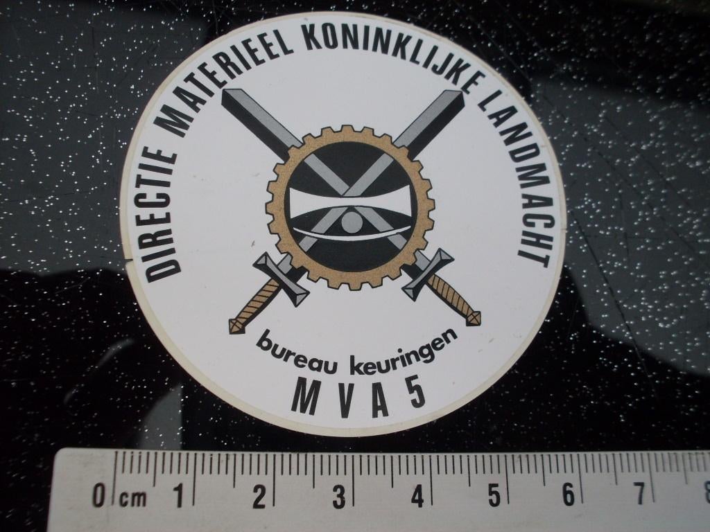 sticker directie materieel bureau keuringen mva5 logo, Verzenden, Zo goed als nieuw, Bedrijf of Vereniging