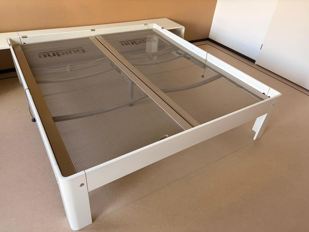 Auping 2 persoonsbed met verstelbare spiraalbodem, Huis en Inrichting, Slaapkamer | Bedden, Gebruikt, Tweepersoons, 180 cm, Hout