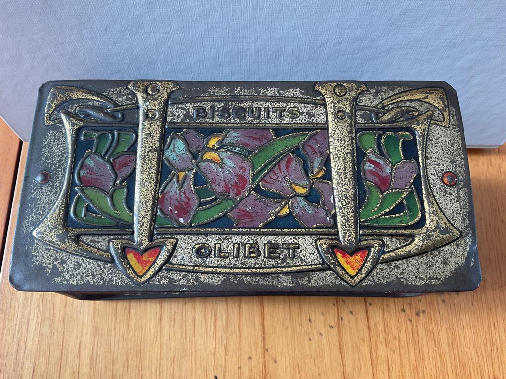 Fraai gevormd biscuitblik, Ophalen of Verzenden, Gebruikt, Beschuit