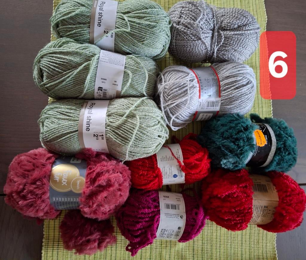 KOOPJE....Partij 6...Partij verschillende acryl garen, Ophalen of Verzenden, Nieuw, Breien of Haken, Wol of Garen