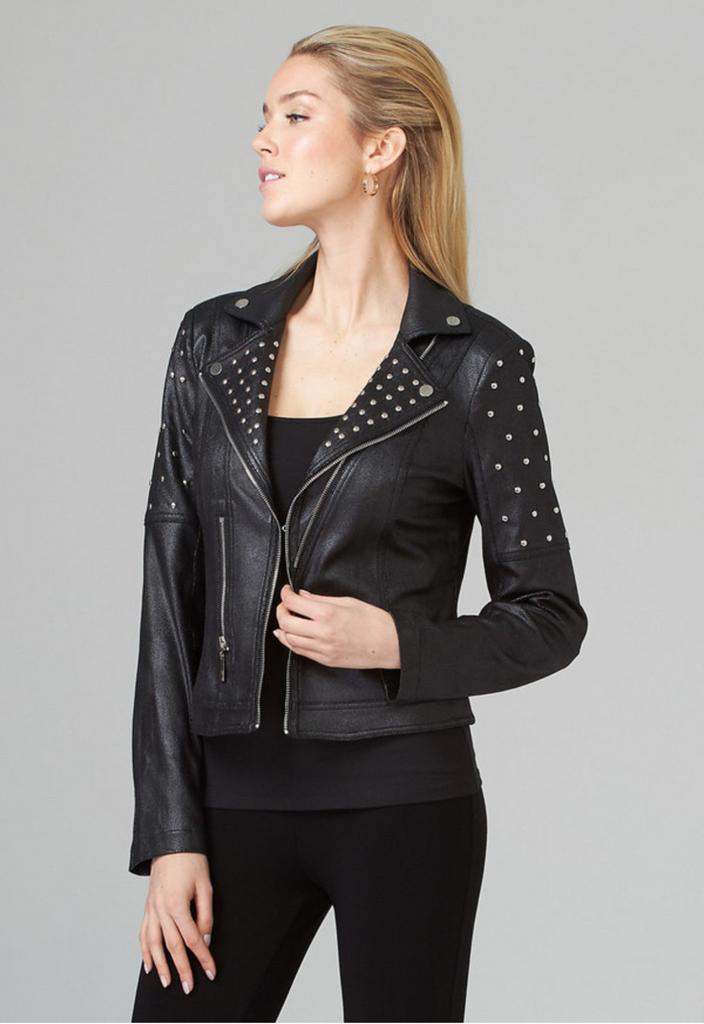 Joseph Ribkoff biker jas xl, Ophalen of Verzenden, Zo goed als nieuw, Maat 46/48 (XL) of groter, Zwart