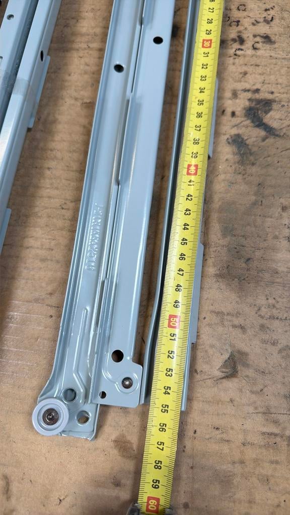 Geleiderails voor onder lade 10 stuks 55cm, Ophalen of Verzenden, Nieuw