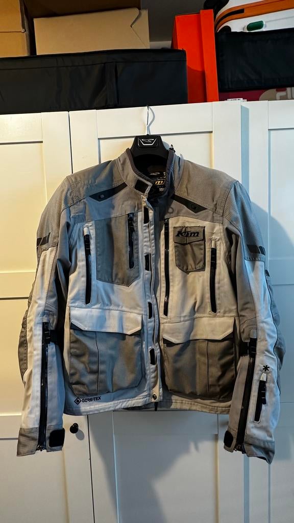 KLIM Carlsbad Cool Gray motorpak, jas Large, broek 32 Tall., Motoren, Kleding | Motorkleding, Ophalen of Verzenden, Tweedehands