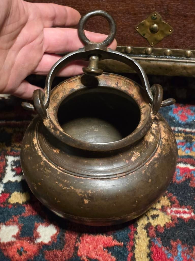 Bronzen pot kogelpot  oudheid, Ophalen of Verzenden