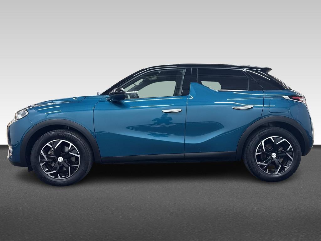 DS Ds 3 Crossback E-TENSE 136pk So Chic SOH 89%, Auto's, DS, Zwart, Blauw, 1498 kg, Origineel Nederlands