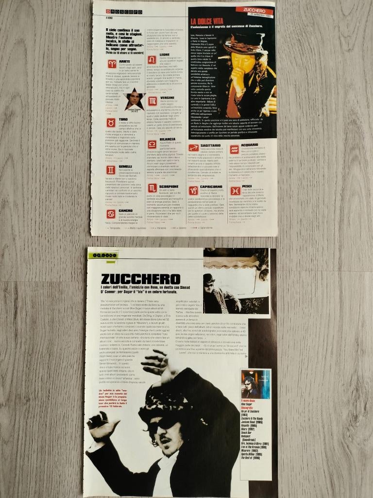 Zucchero magazine / tijdschrift artikelen clippings, Verzenden, Zo goed als nieuw, Boek, Tijdschrift of Artikel