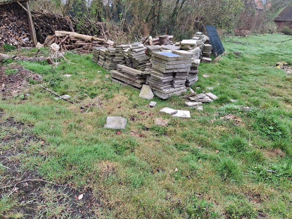 Stoeptegels 30x30, Tuin en Terras, Tegels en Klinkers, Ophalen, Gebruikt, 10 m² of meer, Beton