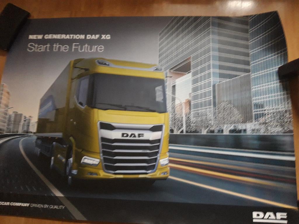 Grote poster DAF XG New Genration 100 x 70 cm, Ophalen of Verzenden, Zo goed als nieuw, Auto's