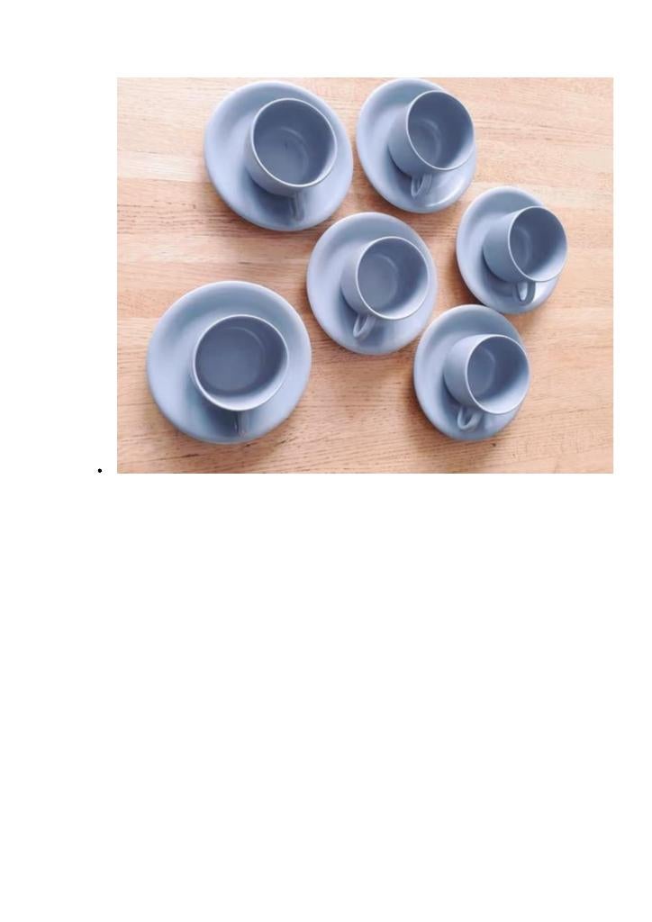 servies 6 kop en schotels en 6 gebakschoteltjes, Ophalen of Verzenden, Zo goed als nieuw, Overige stijlen, Kop(pen) en/of Schotel(s)