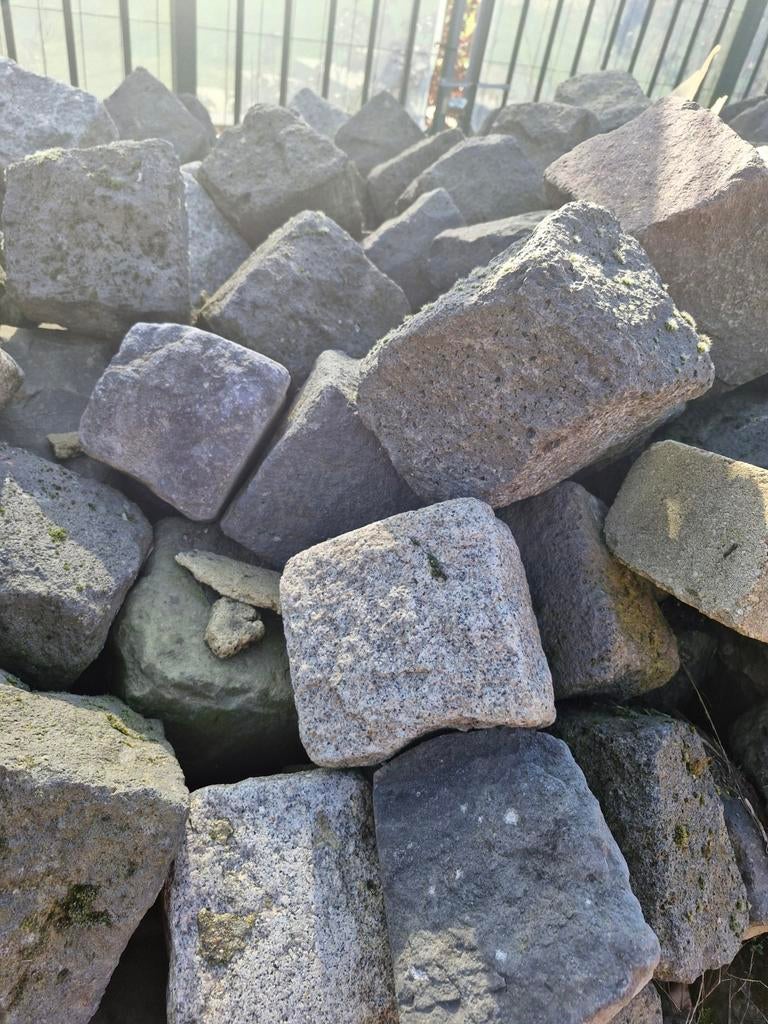 Ongeveer 500 zware kasseien, Ophalen, Gebruikt, Klinkers, Natuursteen