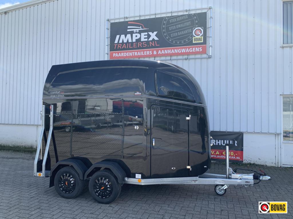 Impex Bockmann Comfort 2025 zwart poly zadelkamer alu bodem, Nieuw, Polyester, 2-paards trailer