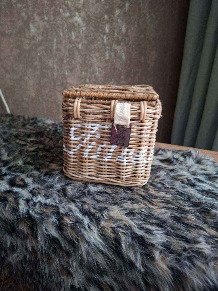 Riviera Maison tissue mandje, Ophalen, Beige, Natuurlijk materiaal, Landelijk