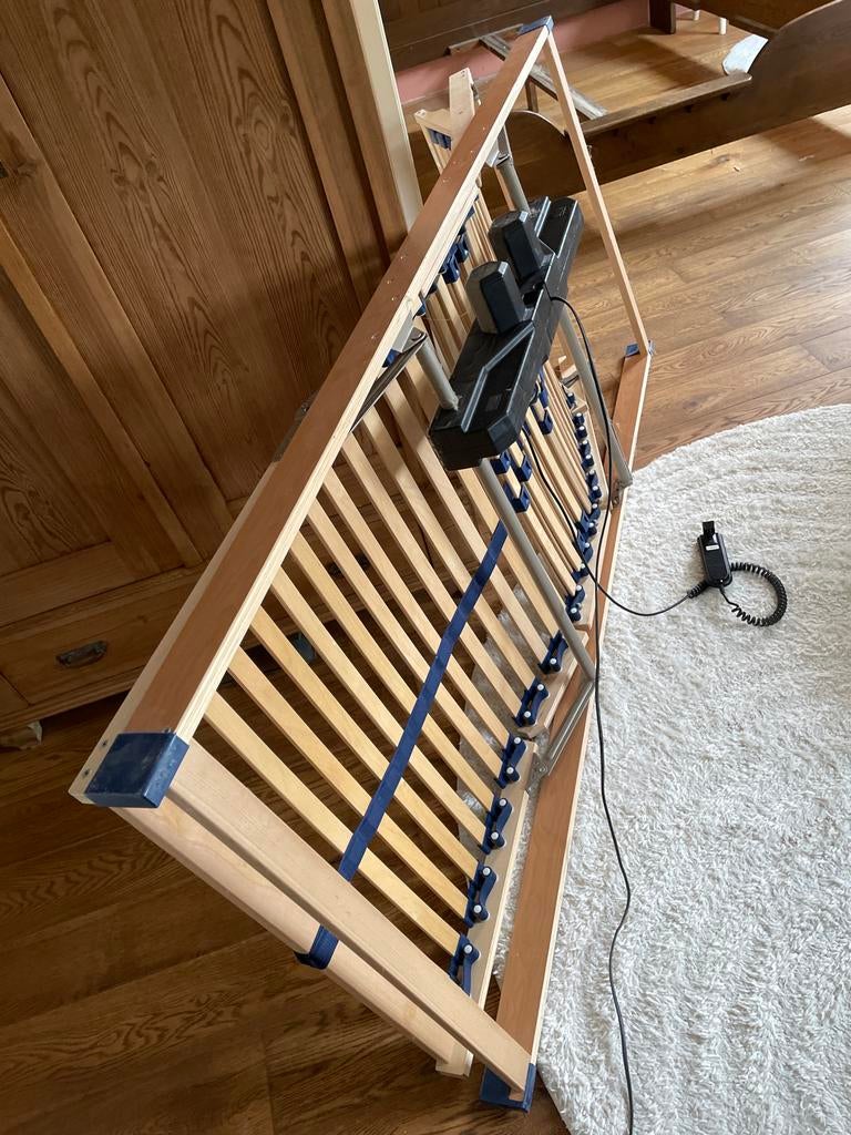 Lattenbodem elektrisch verstelbaar, Ophalen, Eenpersoons, Bruin, Overige maten