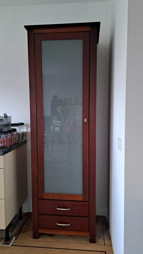 Hoge houten kast DORDRECHT, Ophalen of Verzenden, 25 tot 50 cm, 50 tot 100 cm, 200 cm of meer