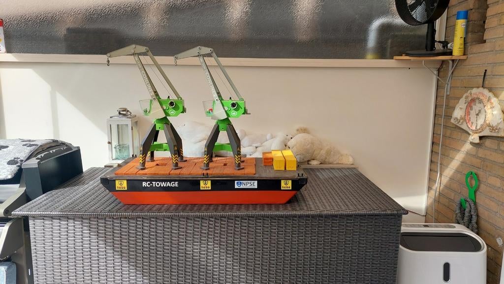 Sleep ponton met kranen schaal 1:50, Ophalen, Gebruikt, 1:32 tot 1:50, Overige merken