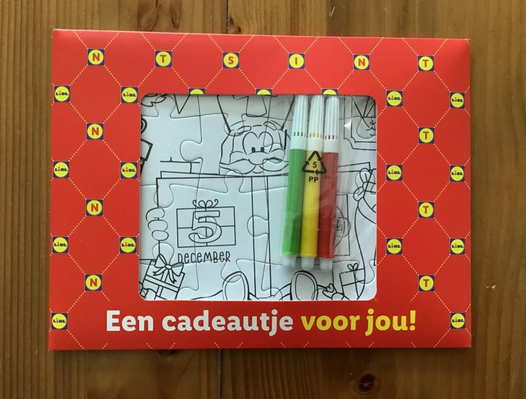 Kleurplaat puzzel met viltstiften. Merk Lidl. Nieuw., Hobby en Vrije tijd, Tekenen, Verzenden, Nieuw, Overige typen