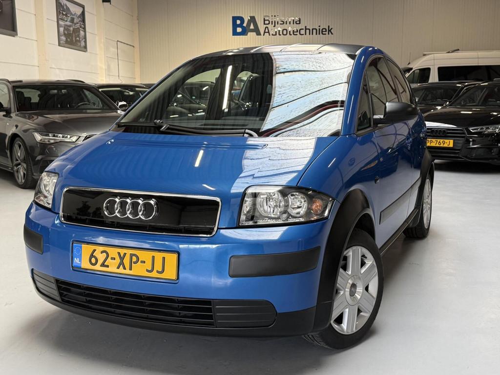 Audi A2 1.4 Color Storm sprintblauw Netjes! Nw. APK, Auto's, Voorwielaandrijving, Stof, 31 €/maand, 4 cilinders