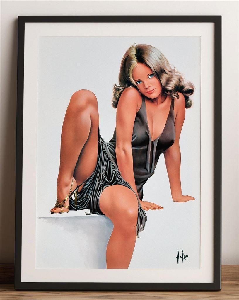 Aslan Grote Retro Sexy Pin up Poster 50x70cm, Ophalen of Verzenden, Nieuw, A1 t/m A3, Film en Tv