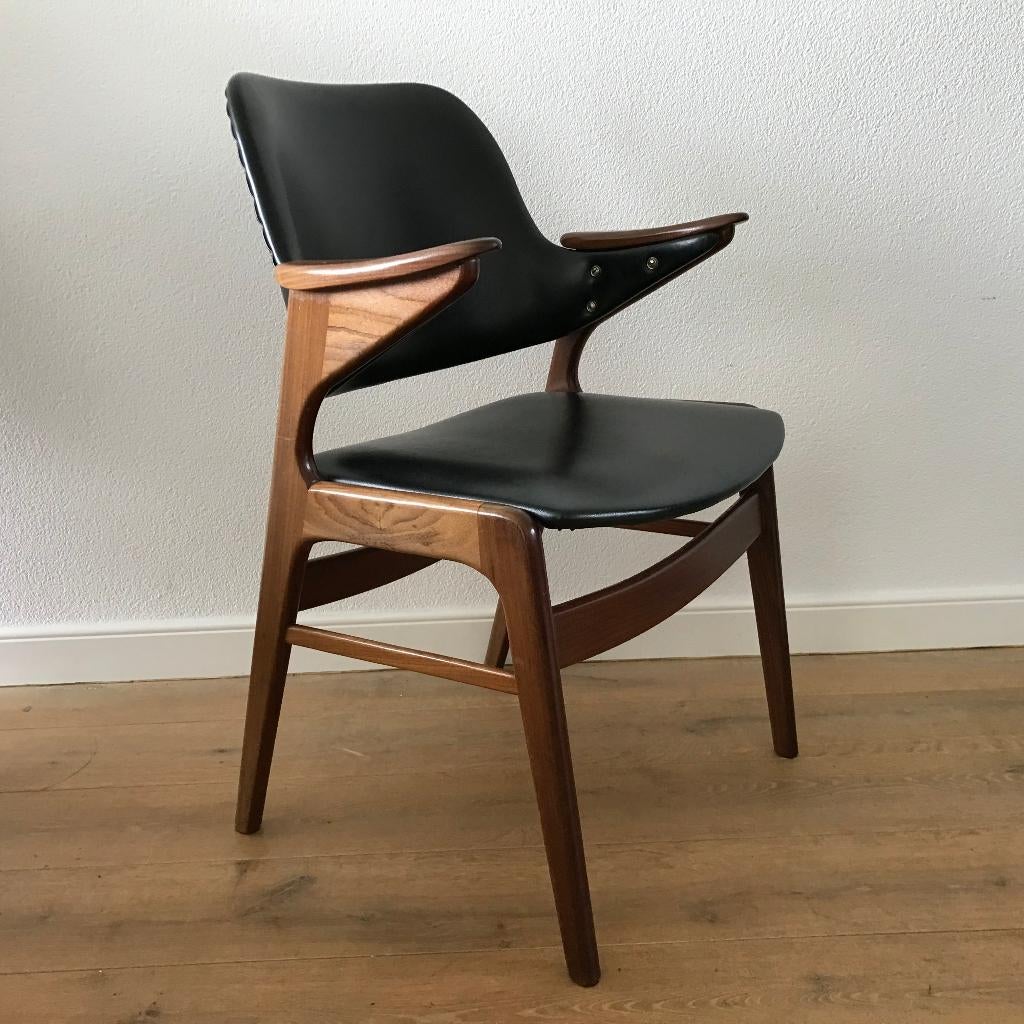 Vintage design stoel Pynock teak, Huis en Inrichting, Gebruikt, Bruin, Ophalen of Verzenden, Nvt