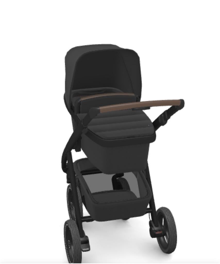 Dubatti Two Kinderwagen Carbon Black met reiswieg en zitje, Kinderen en Baby's, Kinderwagens en Combinaties, Zo goed als nieuw