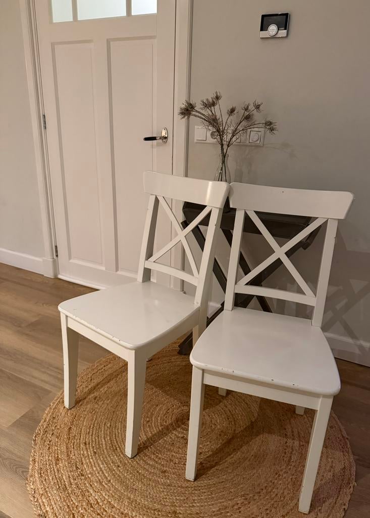 IKEA Rosentorp stoelen prijs p stuk, Ophalen, Zo goed als nieuw, Wit