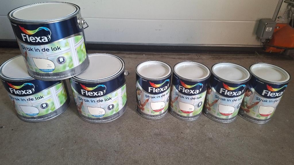 Partij Flexa Strak in de lak verf. RAL 9001, ., Wit, Nieuw, Ophalen of Verzenden