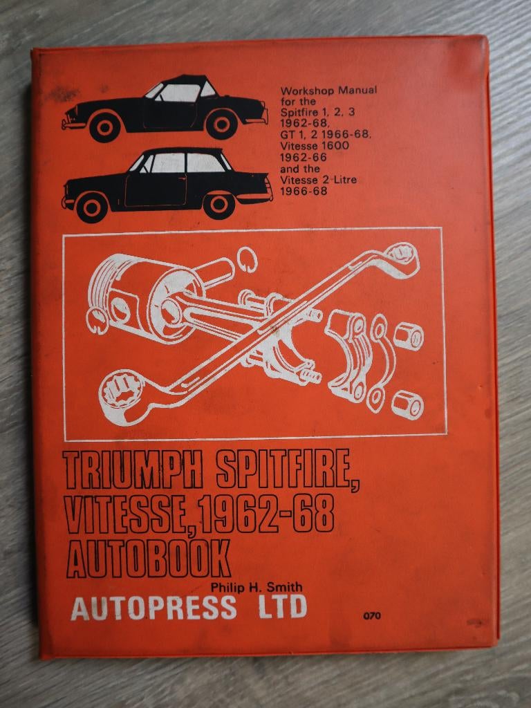 Triumph ori. handboek Spitfire MK1+2+3, GT6 MK1, 1962-1968, Ophalen