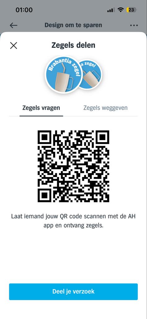 Gratis AH Brabantia zegels gezocht, Ophalen of Verzenden, Nieuw