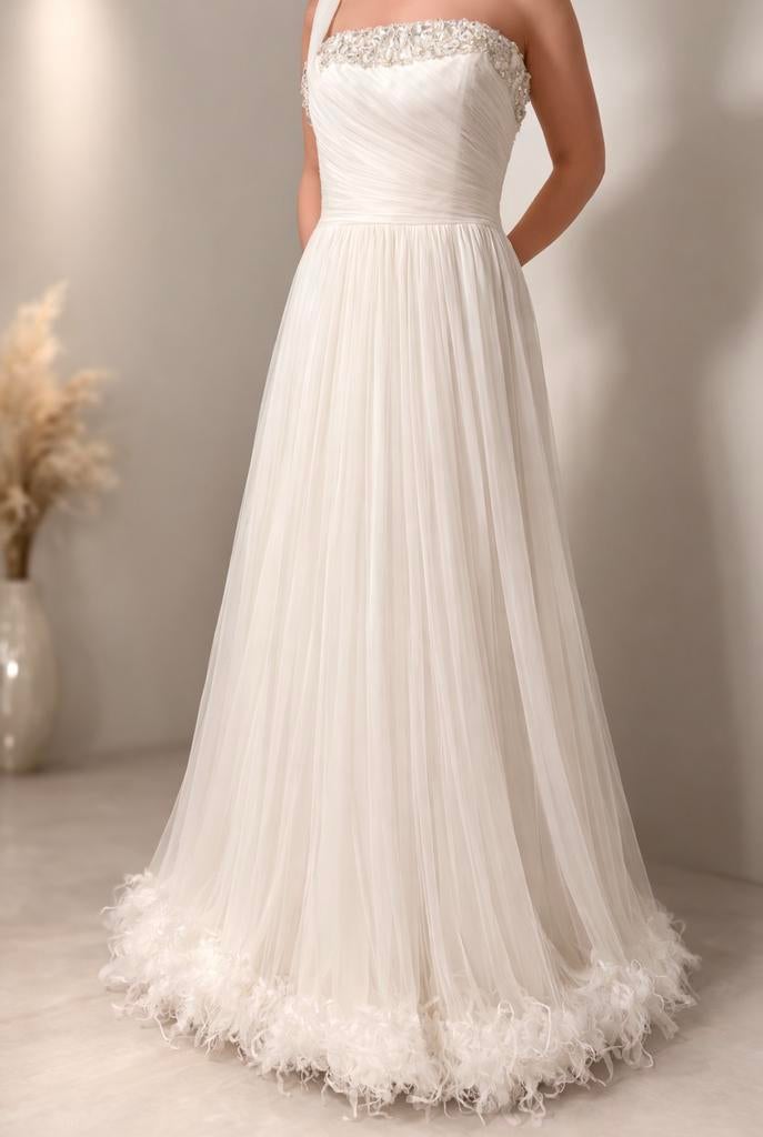 Trouwjurk Pronovias maat 38/40, Ophalen of Verzenden, Zo goed als nieuw, Overige kleuren, Trouwjurk