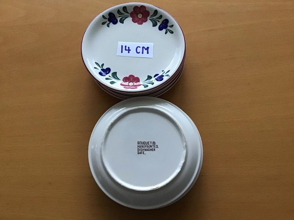 Boerenbont Gebaksbordjes - BOUQUET (14 cm), Huis en Inrichting, Keuken | Servies, Gebruikt, Keramiek, Ophalen of Verzenden, Bord(en)