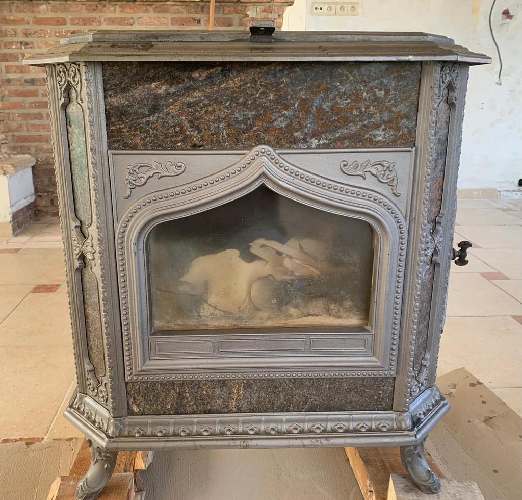 Speksteenkachel Woodstock Fireview, Ophalen, Gebruikt, Houtkachel, Vrijstaand