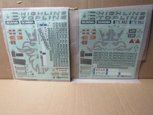 scania stickers, Hobby en Vrije tijd, Modelbouw | Radiografisch | Auto's, Ophalen of Verzenden, Nieuw, Schaal 1:14, Onderdeel