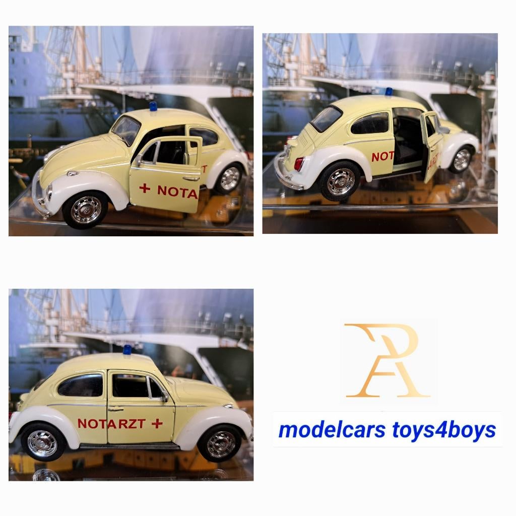 Volkswagen VW Beetle Käfer Notartzt van Welly 1/38, Hobby en Vrije tijd, Modelauto's | 1:43, Verzenden, Nieuw, Auto, Overige merken