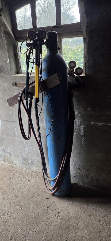 Zuurstoffles met autogeen brander (3/4 vol), Ophalen, Gebruikt, Minder dan 150 ampère, Overige typen