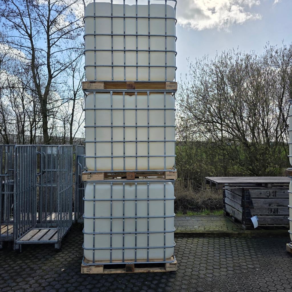 1X METALEN IBC KRAT MET KUNSTSTOF VAT 1000 LITER [ SCHOON ], Ophalen, Gebruikt, 100 cm of meer, 60 cm of meer
