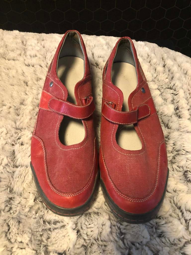 Rode instappers van Wolky, maat 42, Ophalen of Verzenden, Gedragen, Rood, Instappers