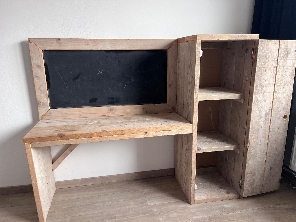 Steigerhouten bureau met kast, Ophalen, Gebruikt, Overige typen