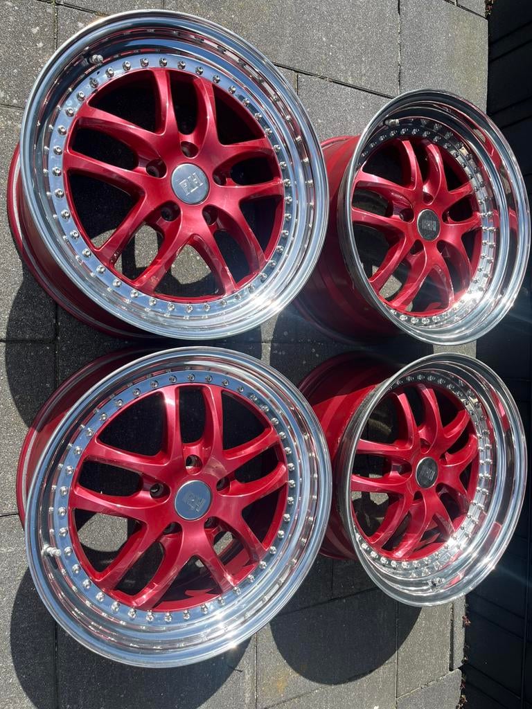 2 delige rh zw6 in 8,5 en 9,5 x 18 steek 5x112, Gebruikt, Velg(en), Overige, Overige maten