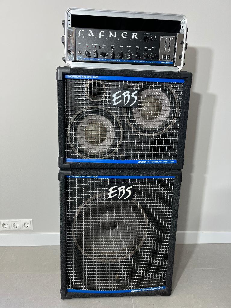 EBS Fafner inclusief  2x pro line 2000 cabinet, Ophalen, Gebruikt, Basgitaar, 100 watt of meer