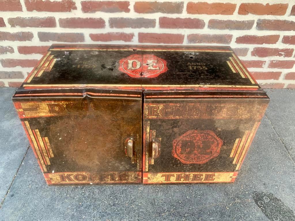 Douwe Egberts trommel, Ophalen, Gebruikt, Metaal, Minder dan 50 cm