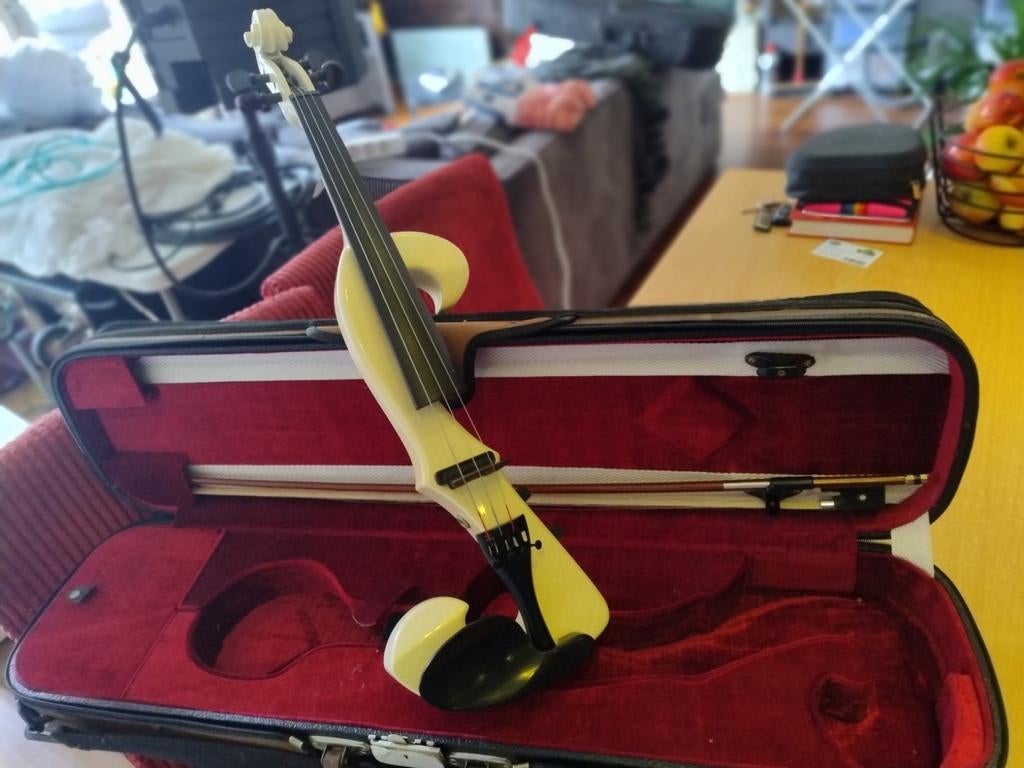 Strauss VC500 electrische viool met jazz versterker - Zgaw, Muziek en Instrumenten, Ophalen, Zo goed als nieuw, 4/4-viool, Met koffer