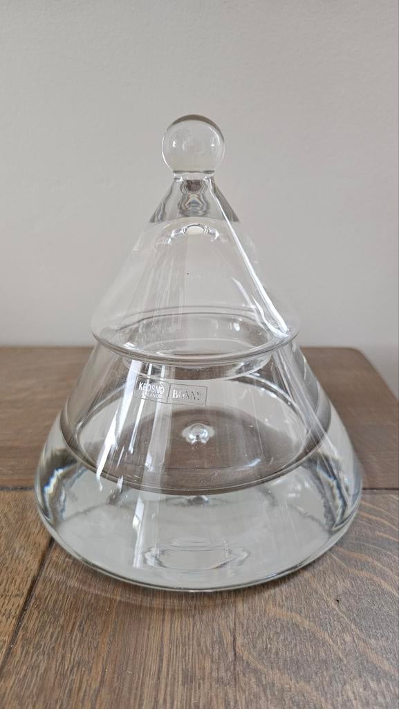 Mooie Krosno kristallen pot met deksel, Antiek en Kunst, Ophalen of Verzenden