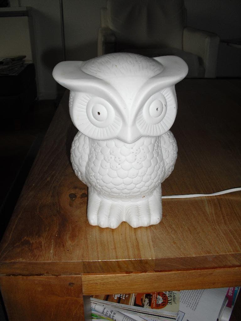 TE KOOP ELEKTRISCHE  UIL LAMP, Ophalen, Zo goed als nieuw, Lamp