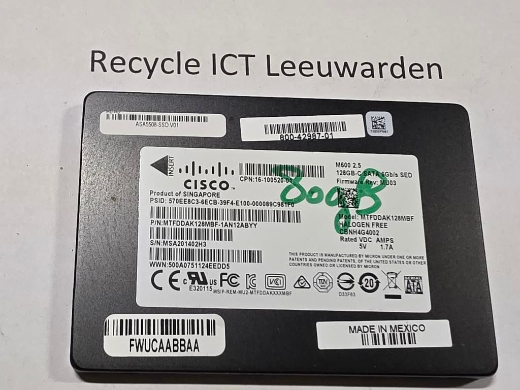 Cisco 80gb laptop ssd hdd hardeschijf, Intern, Gebruikt, Cisco, Ophalen of Verzenden