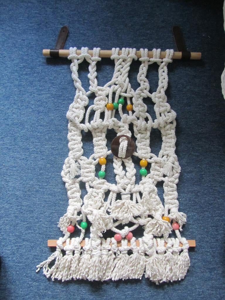 Macrame Wandversiering, nieuw, Nieuw, Ophalen of Verzenden, Natuurlijk materiaal, Wit