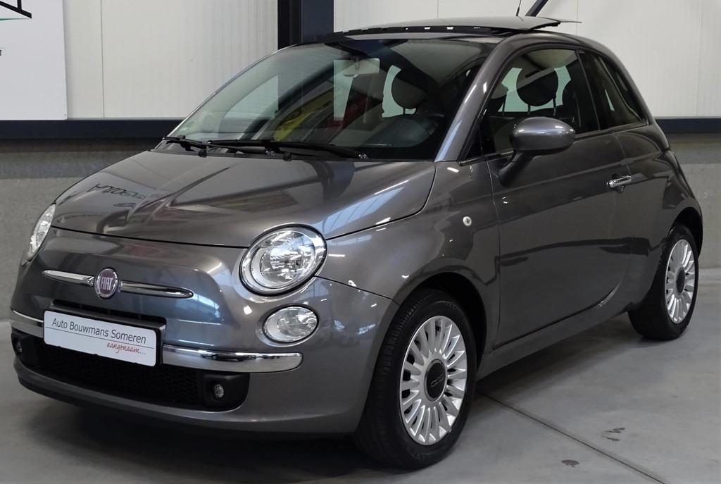 Fiat 500 1.2 "LOUNGE" - AIRCO - S/K DAK ! - BLUETOOTH - LM V, Auto's, Voorwielaandrijving, Stof, Gebruikt, 1242 cc