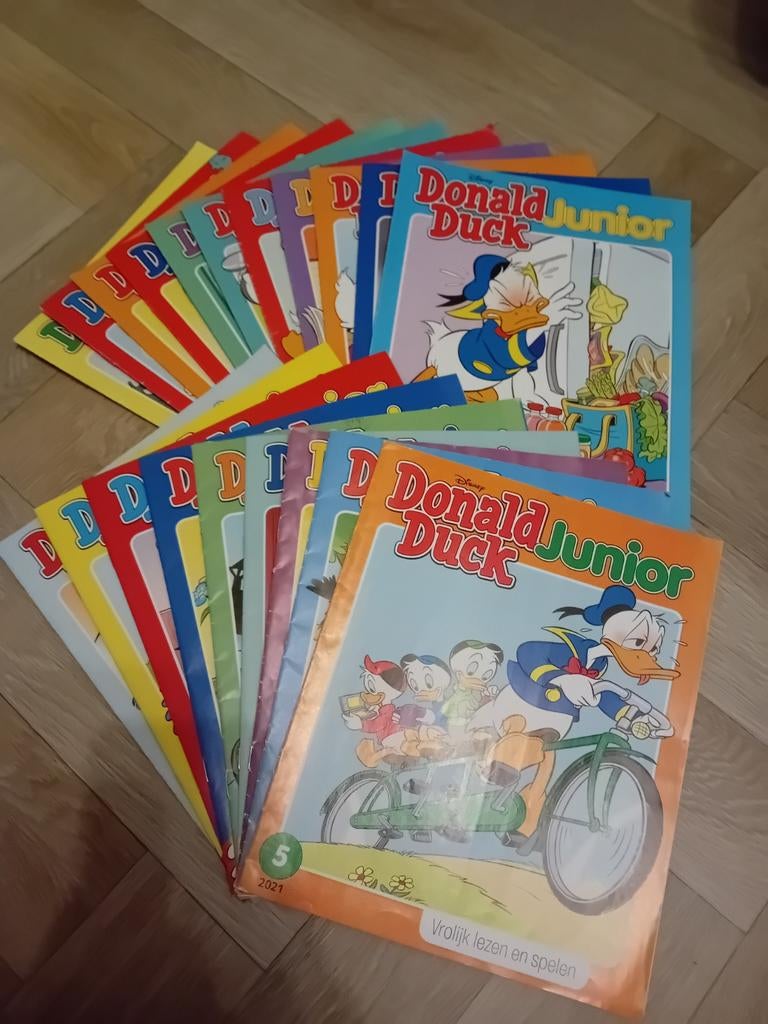20 donald duck junior GEEN puzzels en spellen gemaakt!, Meerdere stripboeken, Ophalen of Verzenden, Zo goed als nieuw, Donald Duck